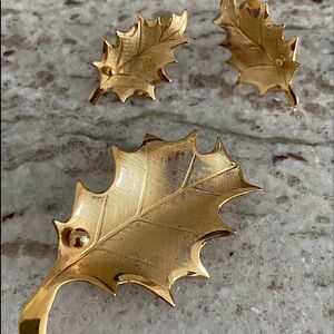 🍁Duo vintage Giovanni pin and earrings